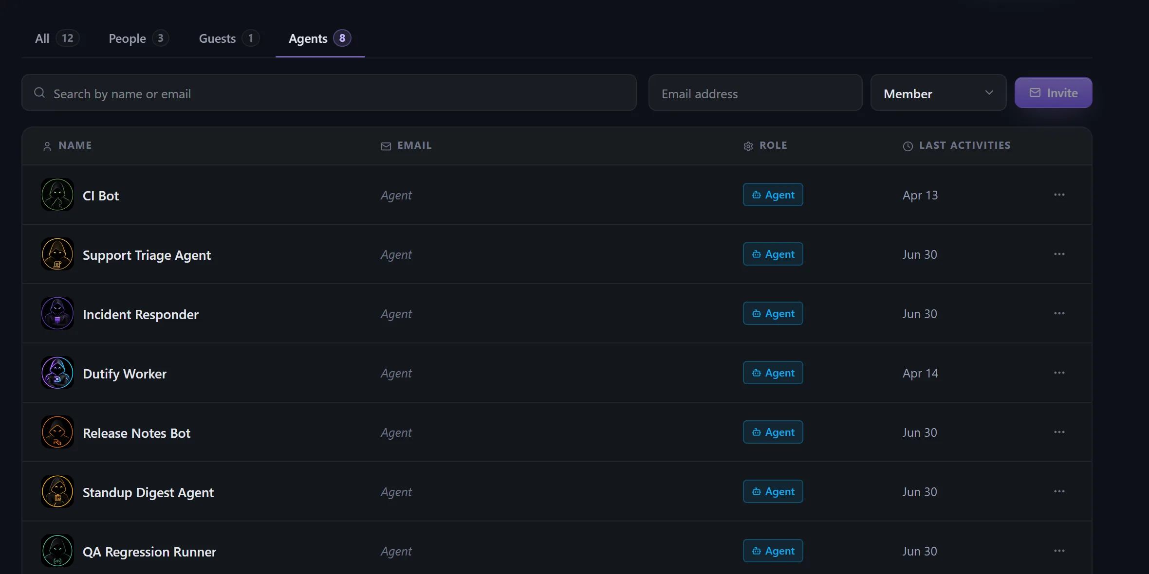 API keys: scoped keys your agents and scripts call the API with